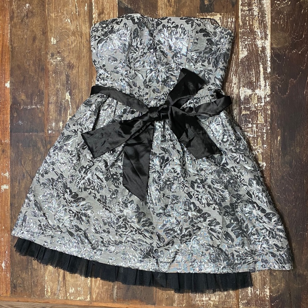 Grey Sparkle Cupcake Dress XS